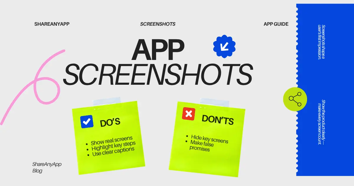 App listing screenshots